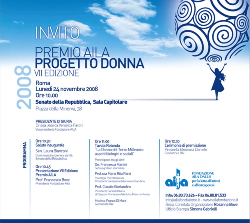 Premio Aila | Progetto Donna 2008